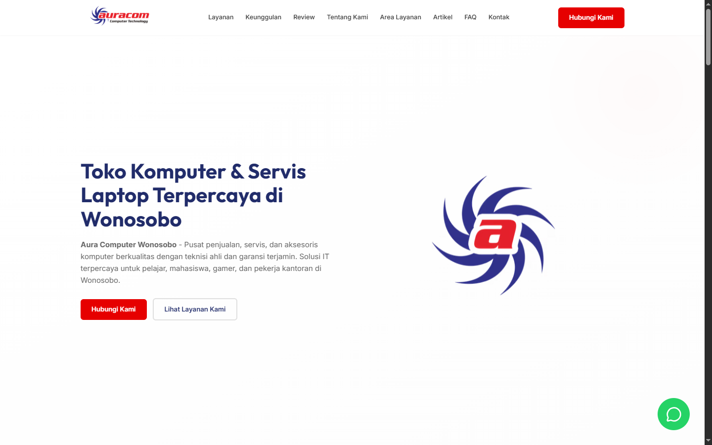 Screenshot Aura Computer Wonosobo